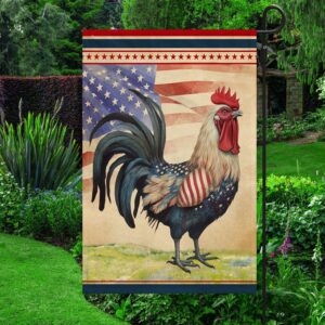 Patriotic Rooster 4th of July Flag: TQN1294F