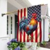 Patriotic Rooster American Flag T-Shirt - TQN1389F