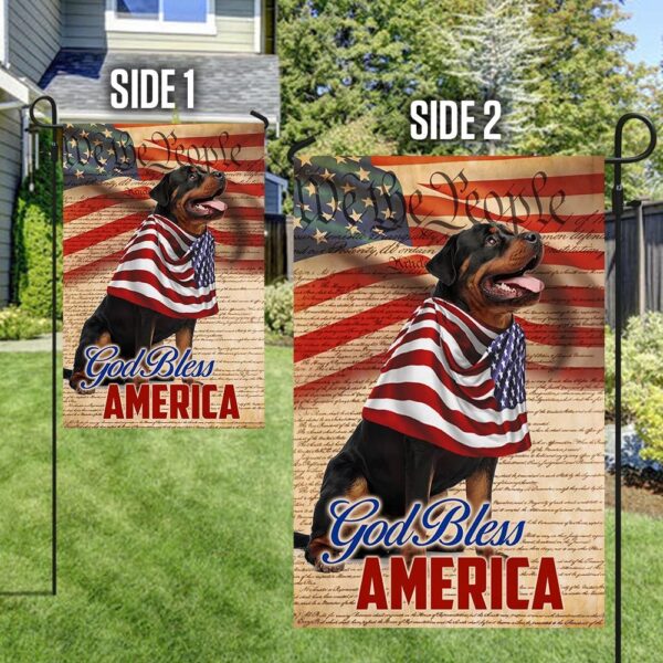 Patriotic Rottweiler 4th of July Dog T-Shirt - Image 5