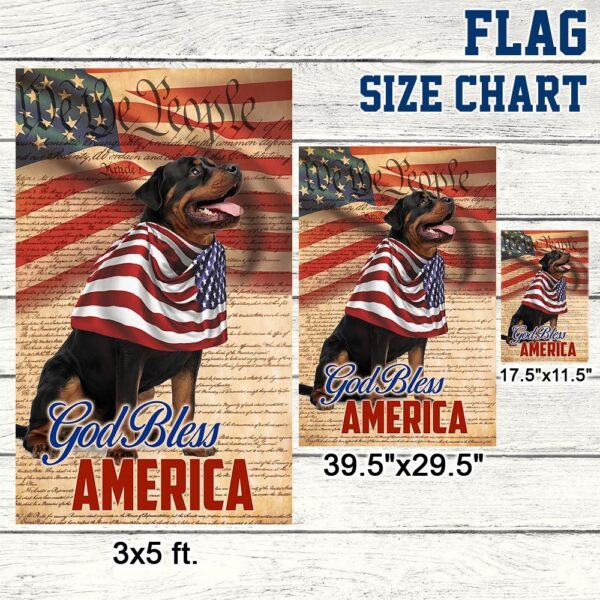 Patriotic Rottweiler 4th of July Dog T-Shirt - Image 7