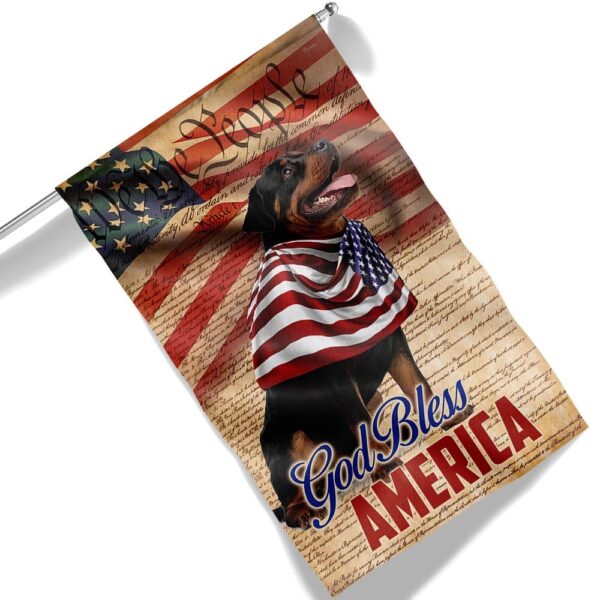Patriotic Rottweiler 4th of July Dog T-Shirt - Image 6