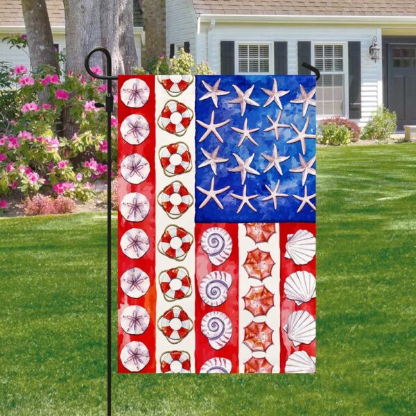 Patriotic Starfish Beach Decor: American Flag Summer Theme MLN1565F - Image 4