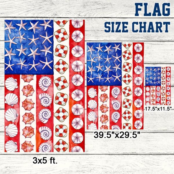 Patriotic Starfish Beach Decor: American Flag Summer Theme MLN1565F - Image 7
