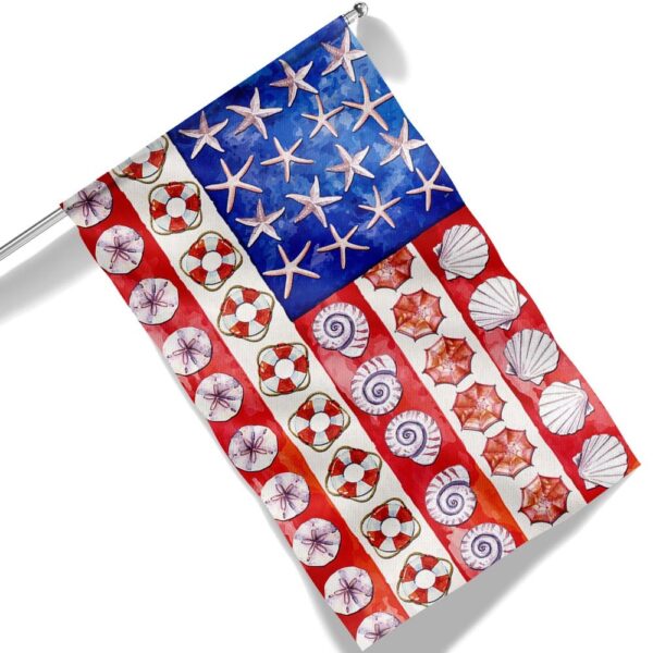 Patriotic Starfish Beach Decor: American Flag Summer Theme MLN1565F - Image 6