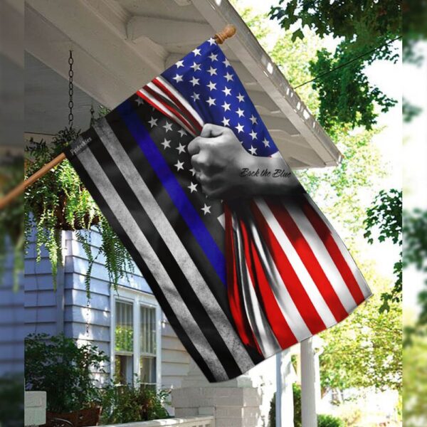 Thin Blue Line Flag: Support Law Enforcement - THB2428F - Image 3