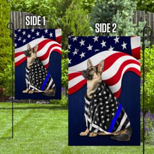 American Flag German Shepherd Police Dog