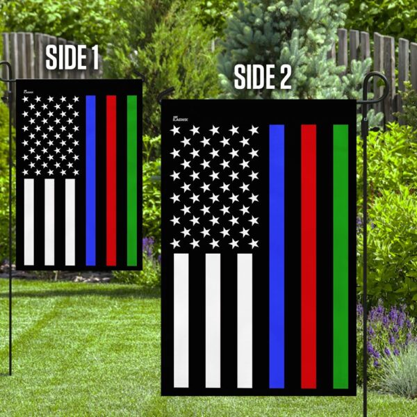Thin Blue Line, Red Line, & Thin Yellow Line American Flag QNN161F - Image 10