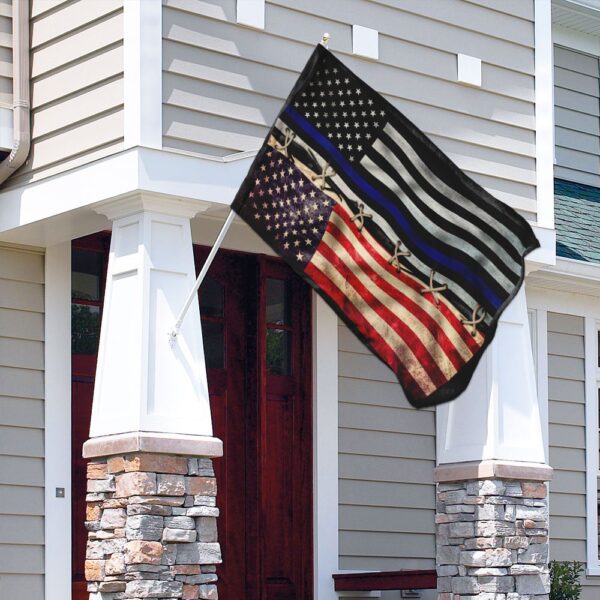 Thin Blue Line American Flag Police QNK322F: Show Your Support - Image 4