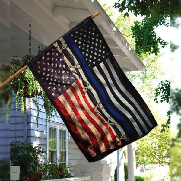 Thin Blue Line American Flag Police QNK322F: Show Your Support - Image 3