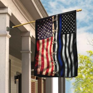 Thin Blue Line American Flag Police QNK322F: Show Your Support