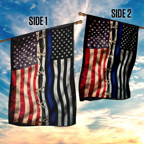Thin Blue Line American Flag Police QNK322F: Show Your Support - Image 5