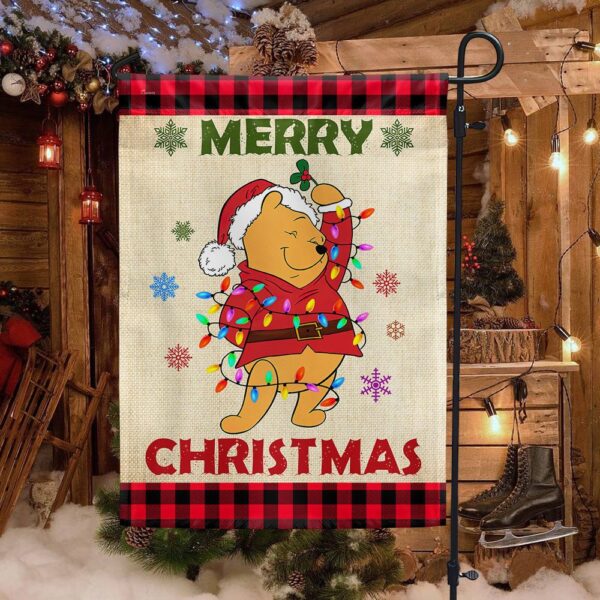 Pooh Christmas Flag: Merry Christmas Decoration LNT838F - Image 3