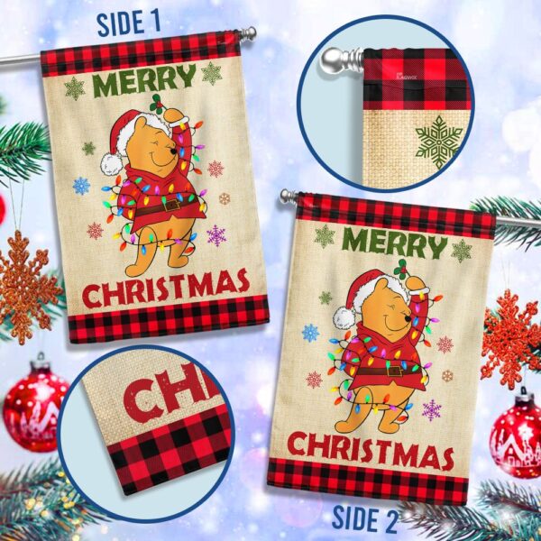 Pooh Christmas Flag: Merry Christmas Decoration LNT838F - Image 2