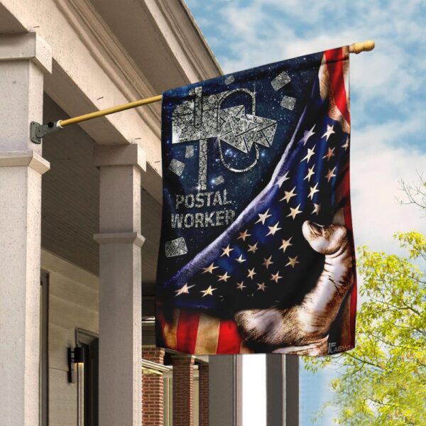 Diamond Mailbox Flag - Postal Worker Design (DDH1450)