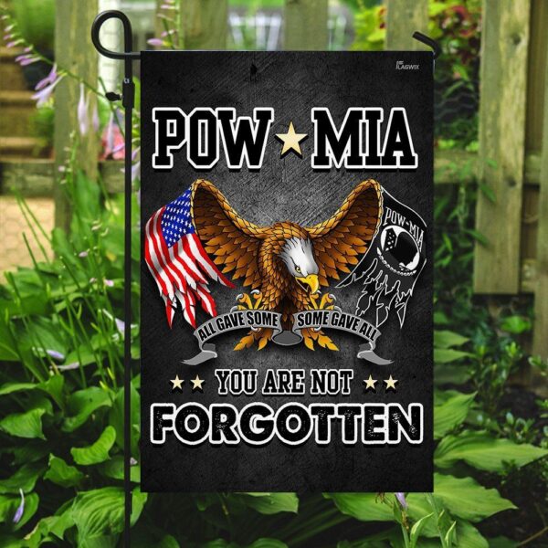 Proud Veteran Garden Flag: Pow Mia You Are Not Forgotten - Image 2