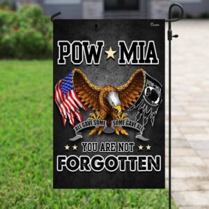 Proud Veteran Garden Flag: Pow Mia You Are Not Forgotten