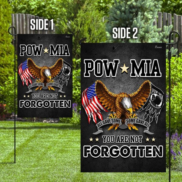 Proud Veteran Garden Flag: Pow Mia You Are Not Forgotten - Image 3
