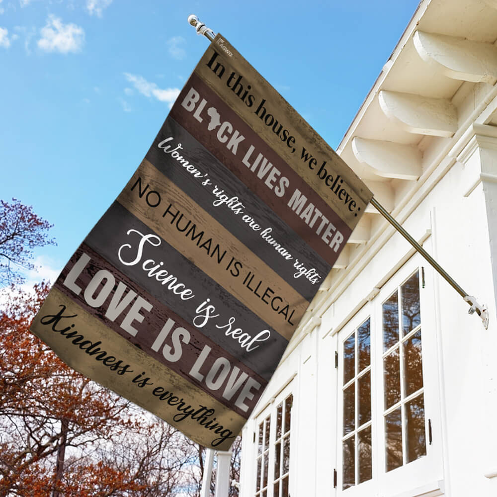 Protest Flag In This House We Believe - Black Lives Matter Flag THB2140F - Image 2