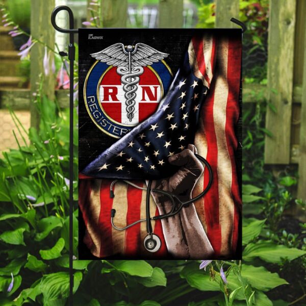 Proud Black Registered Nurse Flag GPS227Fv2 - Image 2