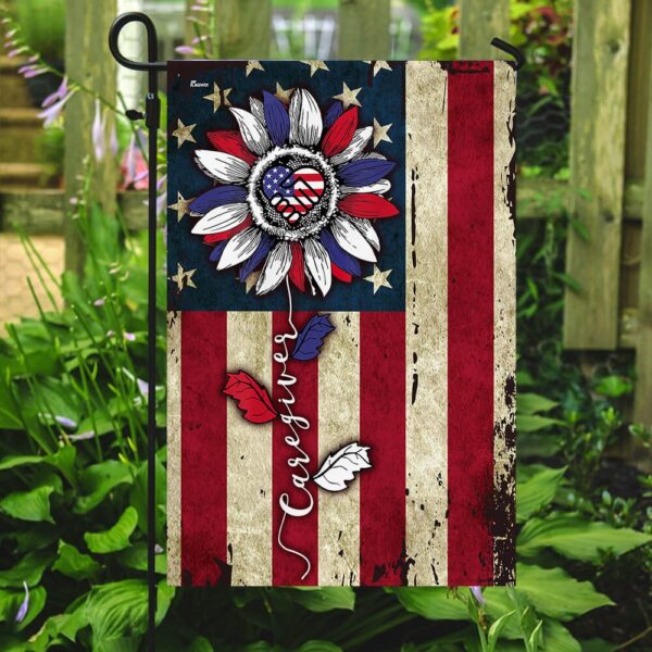 Proud Caregiver American Flag Shirt: PN205F - Image 2