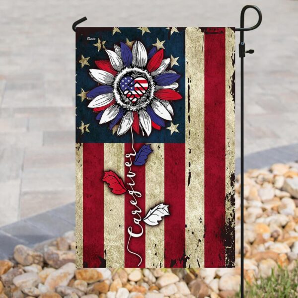 Proud Caregiver American Flag Shirt: PN205F - Image 3