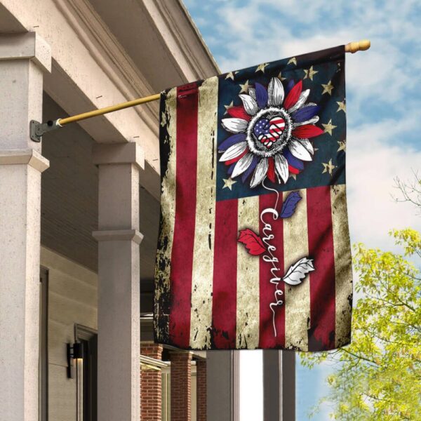 Proud Caregiver American Flag Shirt: PN205F - Image 6