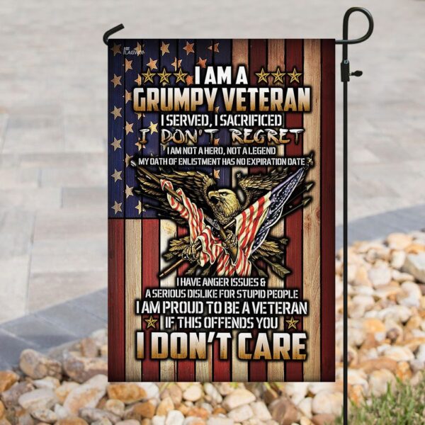 Proud Grumpy Veteran Flag PS116F: Show Your Patriotism - Image 3
