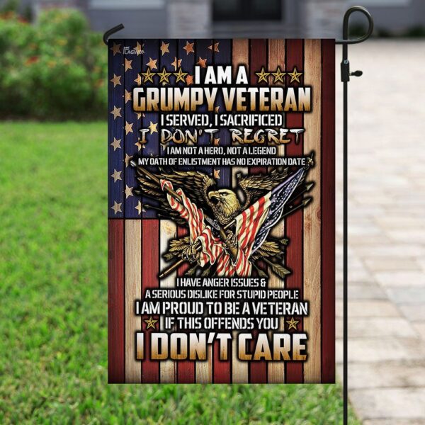 Proud Grumpy Veteran Flag PS116F: Show Your Patriotism