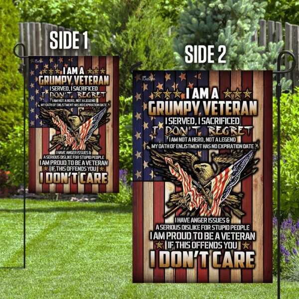Proud Grumpy Veteran Flag PS116F: Show Your Patriotism - Image 5