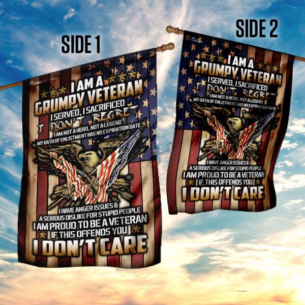 Proud Grumpy Veteran Flag PS116F: Show Your Patriotism - Image 10