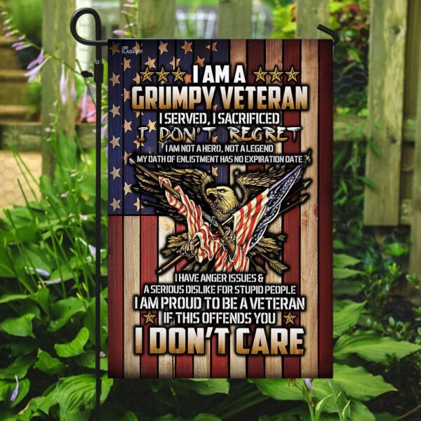 Proud Grumpy Veteran Flag PS116F: Show Your Patriotism - Image 2