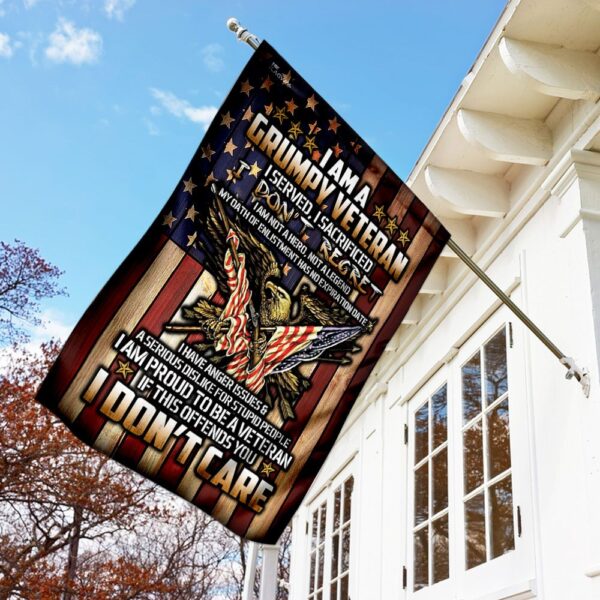 Proud Grumpy Veteran Flag PS116F: Show Your Patriotism - Image 7