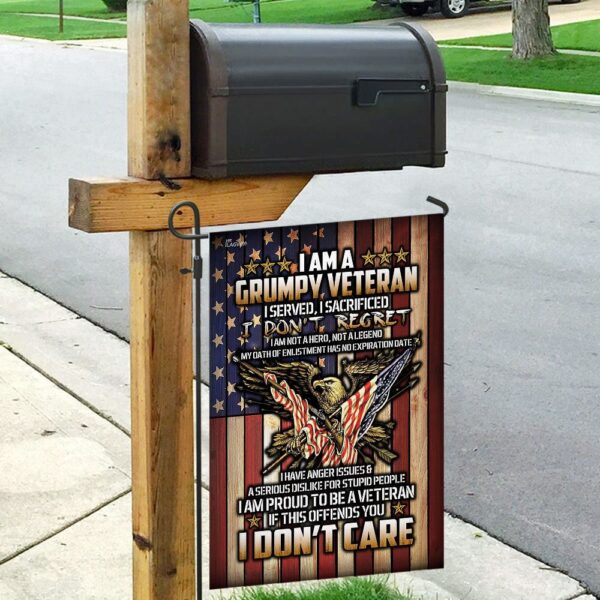 Proud Grumpy Veteran Flag PS116F: Show Your Patriotism - Image 4