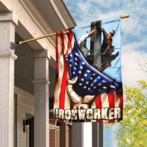 Proud Ironworker Flag: QNK278F - Show Your Trade Pride