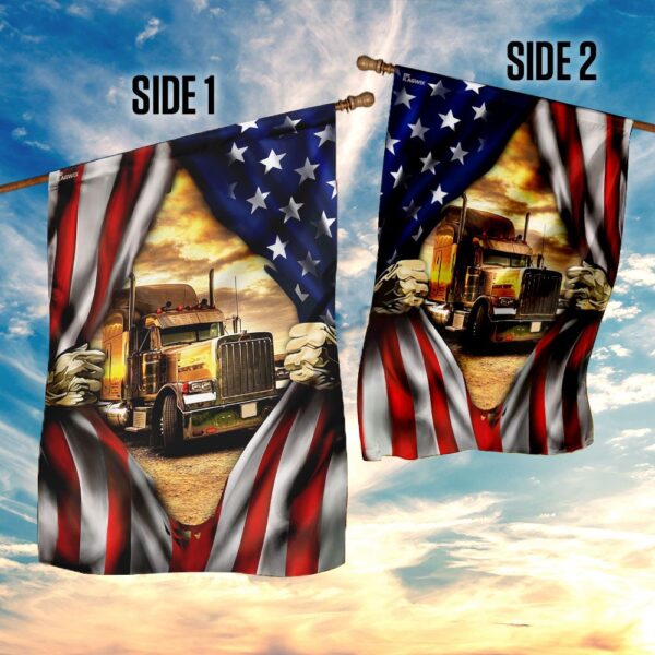 Proud American Truck Driver Flag - Image 5
