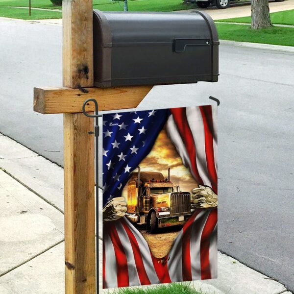 Proud American Truck Driver Flag - Image 9