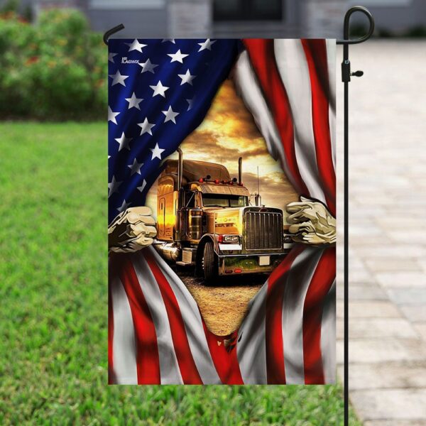 Proud American Truck Driver Flag - Image 6