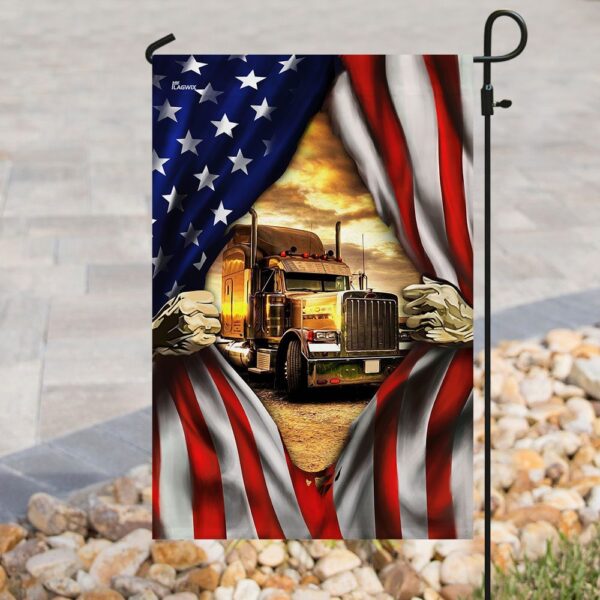Proud American Truck Driver Flag - Image 8