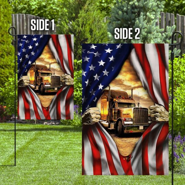 Proud American Truck Driver Flag - Image 10