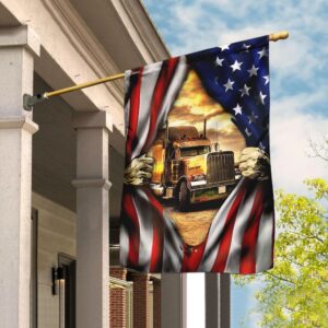 Proud American Truck Driver Flag