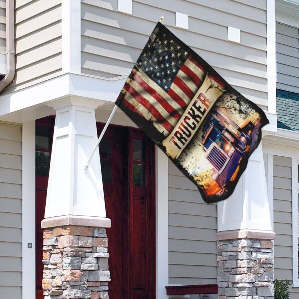 Proud Trucker Flag: QNK268F - Show Your Pride on the Road - Image 4