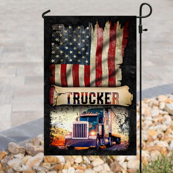 Proud Trucker Flag: QNK268F - Show Your Pride on the Road - Image 8
