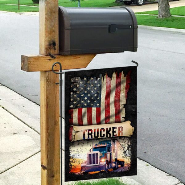 Proud Trucker Flag: QNK268F - Show Your Pride on the Road - Image 9