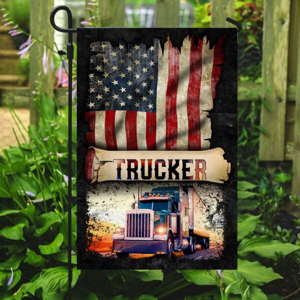 Proud Trucker Flag: QNK268F - Show Your Pride on the Road - Image 7