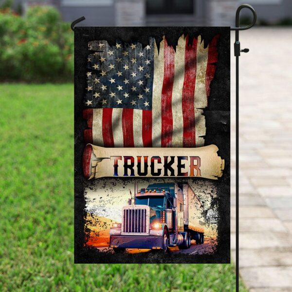 Proud Trucker Flag: QNK268F - Show Your Pride on the Road - Image 6