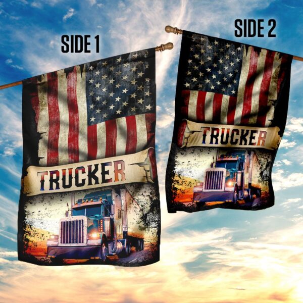 Proud Trucker Flag: QNK268F - Show Your Pride on the Road - Image 5