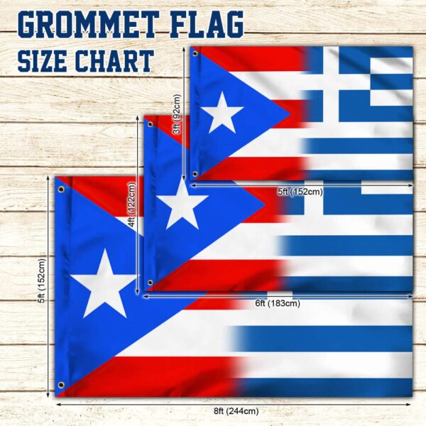 Puerto Rican & Greek Grommet Flags: TQN1411GF - Image 5