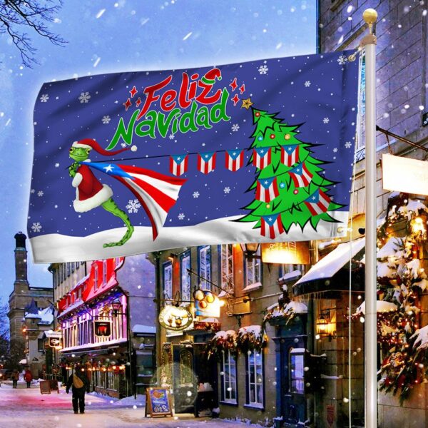 Puerto Rico Coqui Christmas Grommet Flag: Feliz Navidad - Image 2