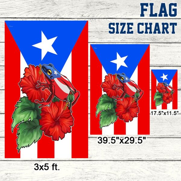 Puerto Rico Hibiscus Flag T-Shirt: Coquí Design TQN1097F - Image 7