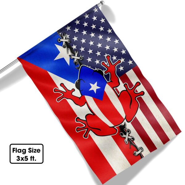 Puerto Rico Flag: Coquí & American Pride T-Shirt (TQN1105F) - Image 6